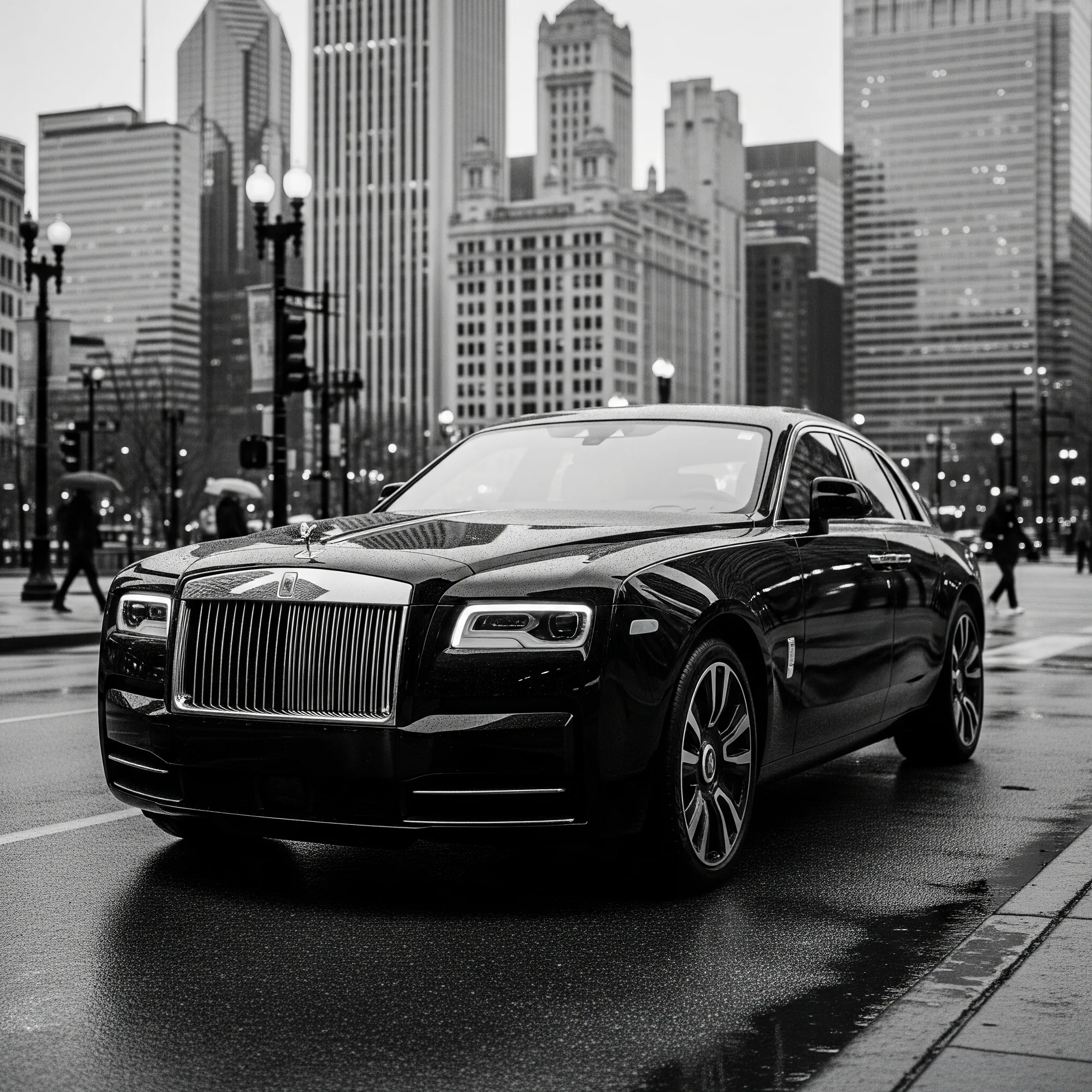 Luxury Rolls Royce Limo Service by Black Car Services in Chicago & Suburbs