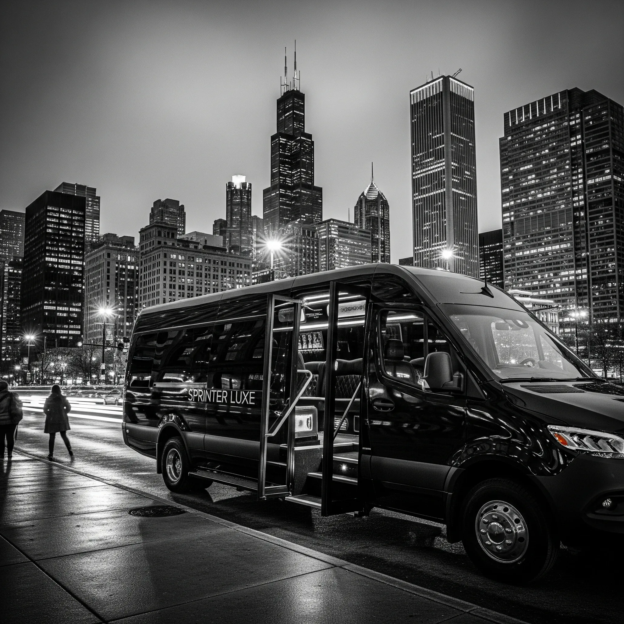 Sprinter Party Bus for 14 Passengers in Chicago Downtown