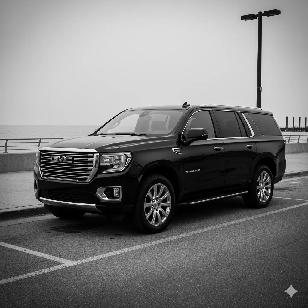 Luxury black car service for Midway Airport transfers