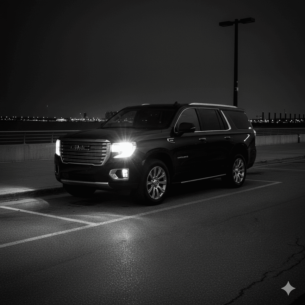 Premium black car service in downtown Chicago