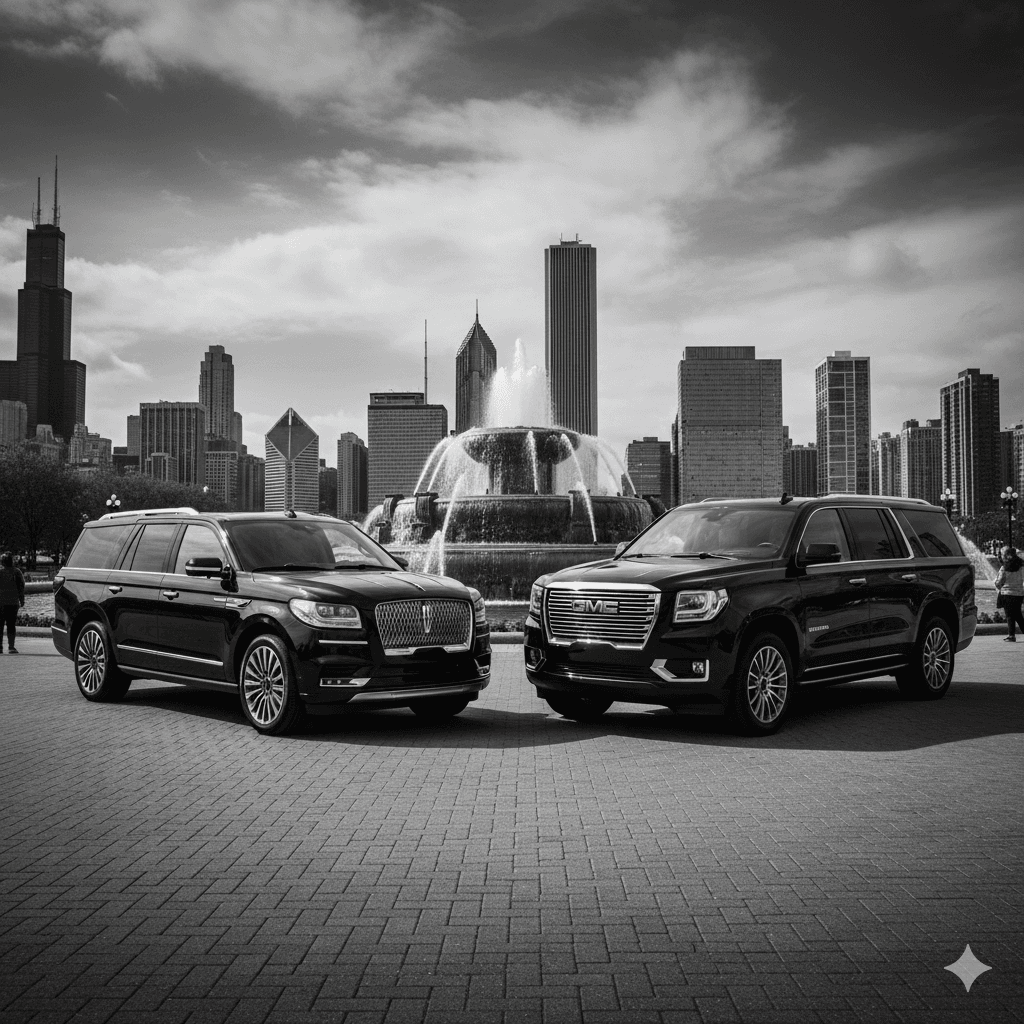 Professional black car service for events in Chicago