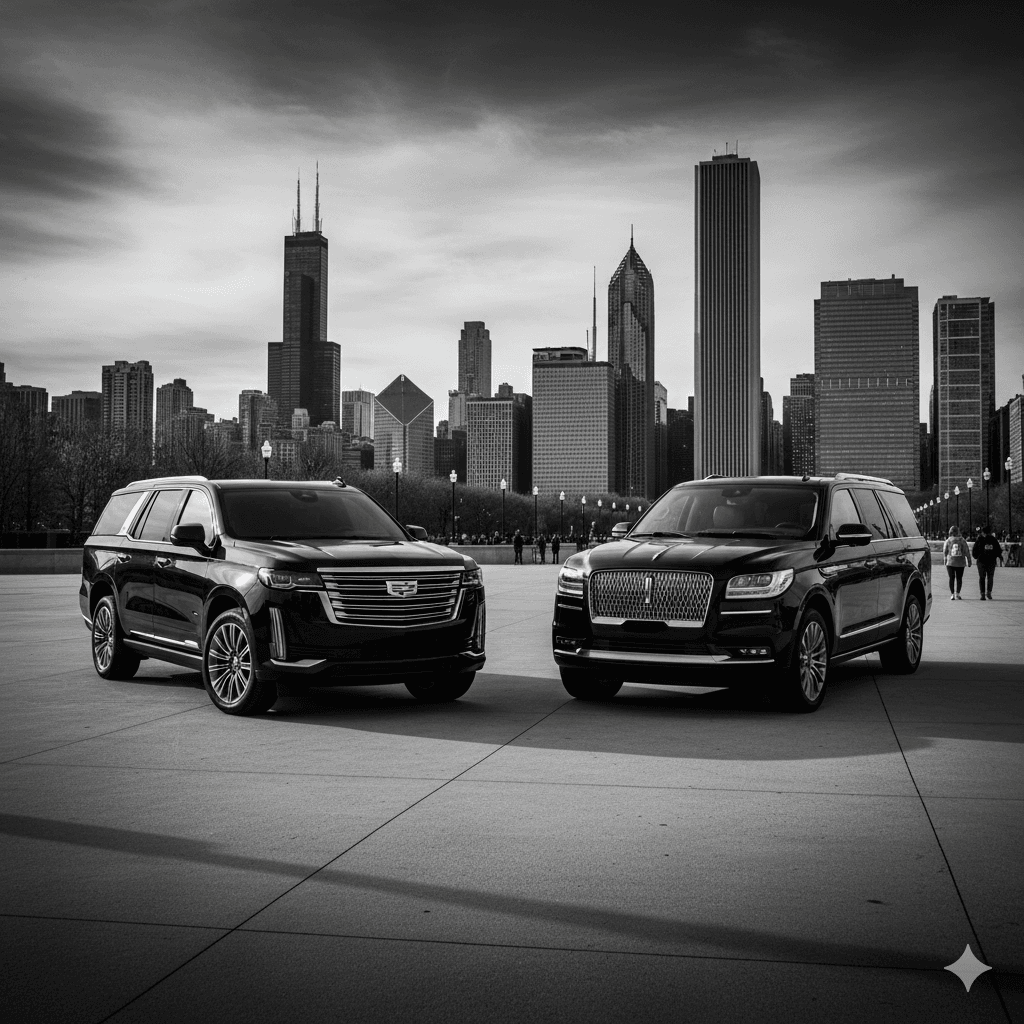 Professional black car service for executives in Chicago
