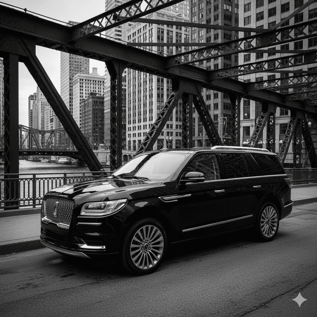 Professional black car service in Chicago