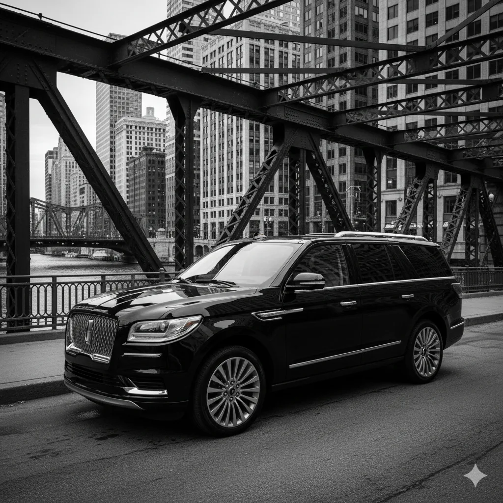 Professional black car service in Chicago