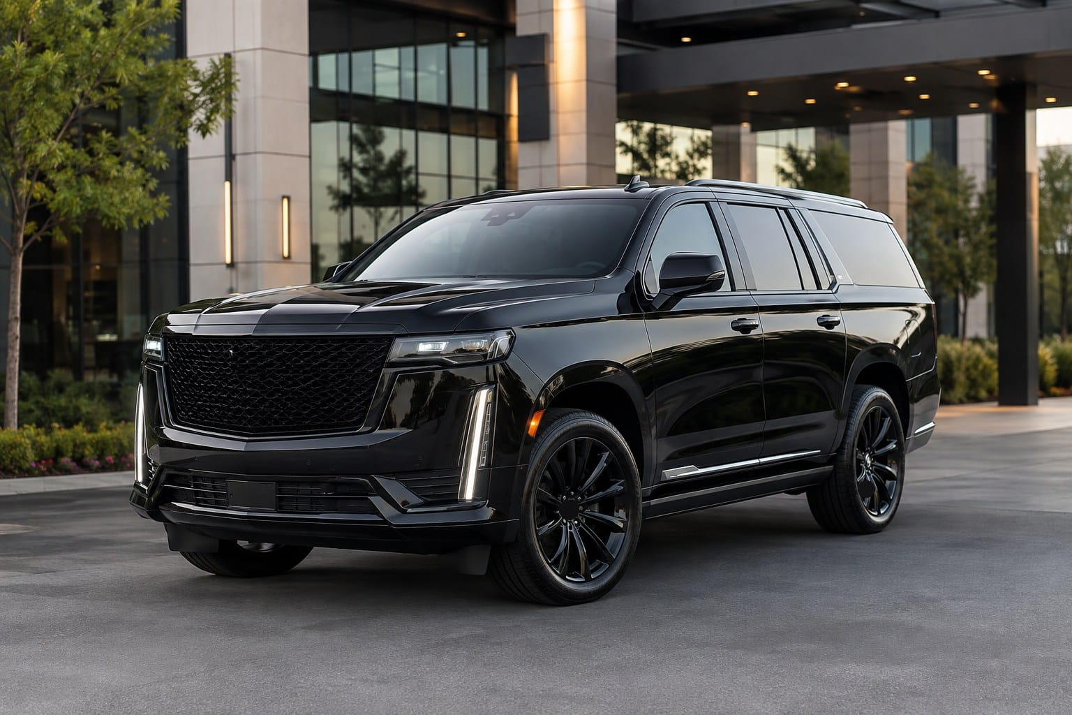 Chicago Executive SUV Service with a latest-model black full-size luxury SUV